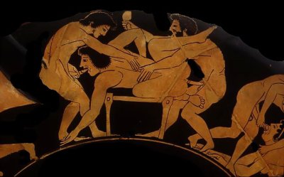 Nude Art on Antique Greek Pottery - image content by xslowlynxtv