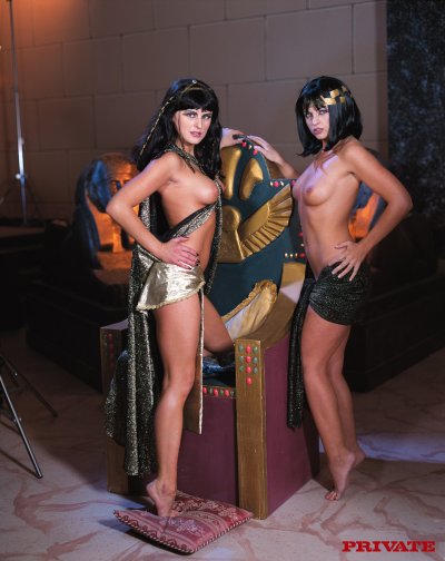 Cleopatra herself forces her male lover to fuck her asshole and pussy - image content by nexus_prime